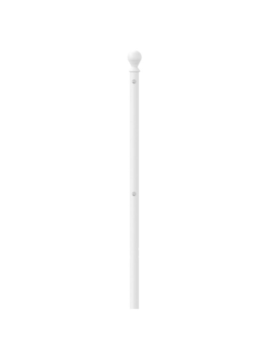 Kovové čelo postele bílé 150 cm