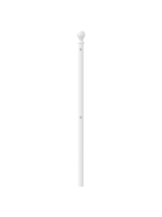 Kovové čelo postele bílé 180 cm