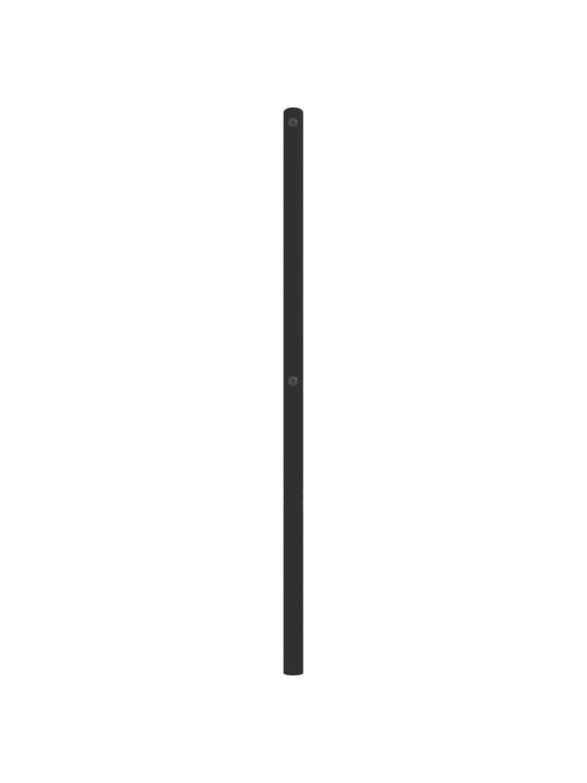 Kovové čelo postele černé 120 cm