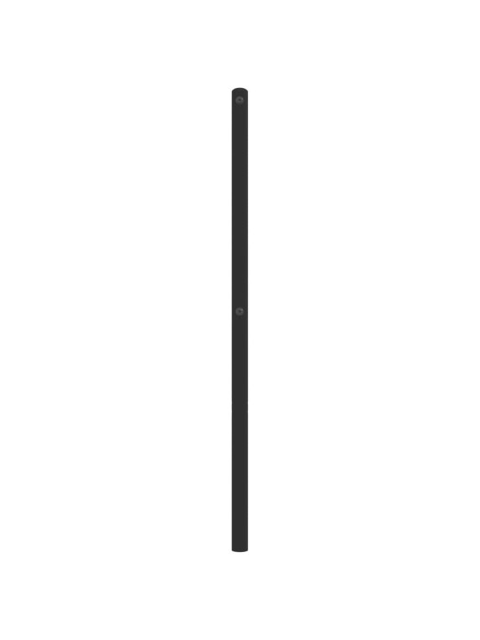 Kovové čelo postele černé 193 cm