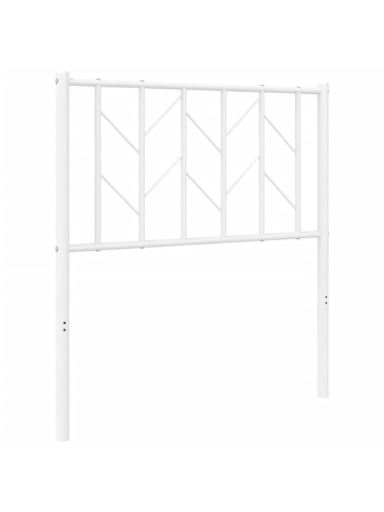 Kovové čelo postele bílé 75 cm