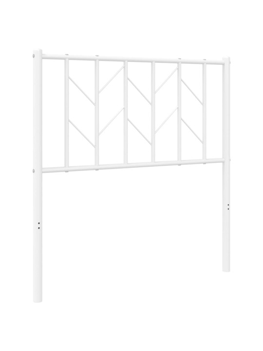 Kovové čelo postele bílé 80 cm
