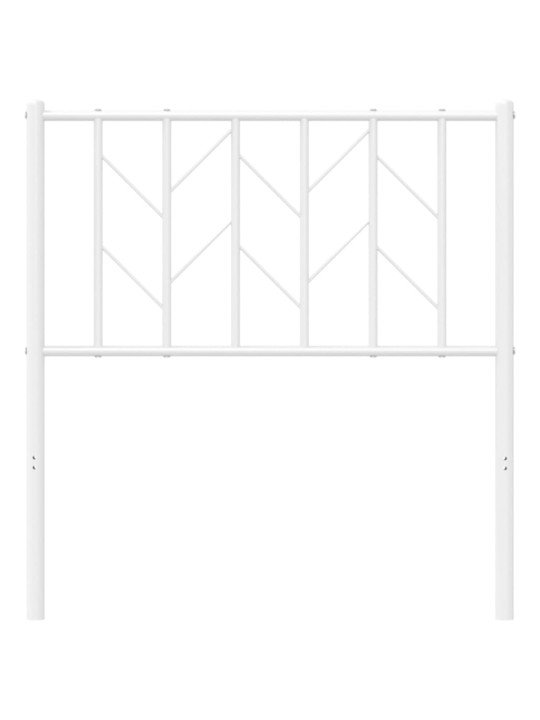Kovové čelo postele bílé 80 cm