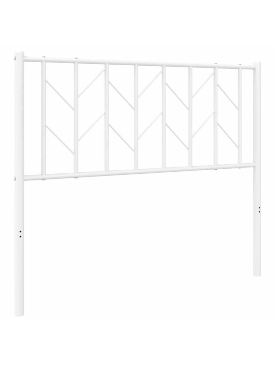 Kovové čelo postele bílé 100 cm