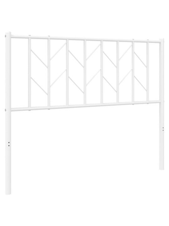 Kovové čelo postele bílé 107 cm