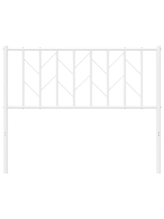 Kovové čelo postele bílé 107 cm