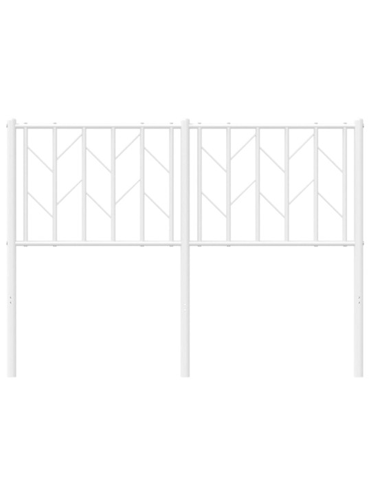 Kovové čelo postele bílé 120 cm