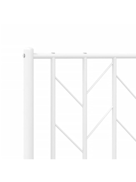 Kovové čelo postele bílé 160 cm