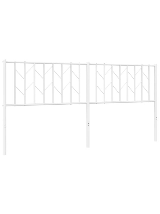 Kovové čelo postele bílé 180 cm