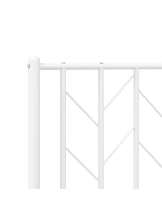Kovové čelo postele bílé 180 cm