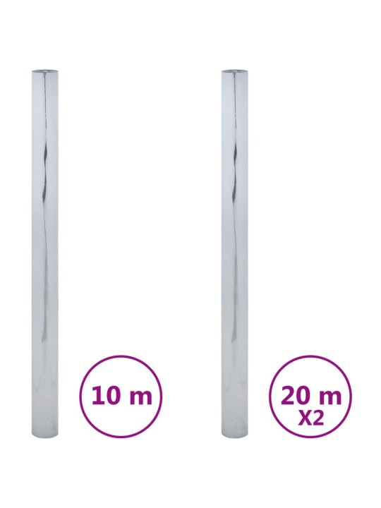 Solární fólie 3 ks statické reflexní efekt stříbrné pvc