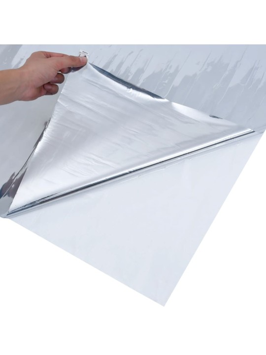 Solární fólie 3 ks statické reflexní efekt stříbrné pvc