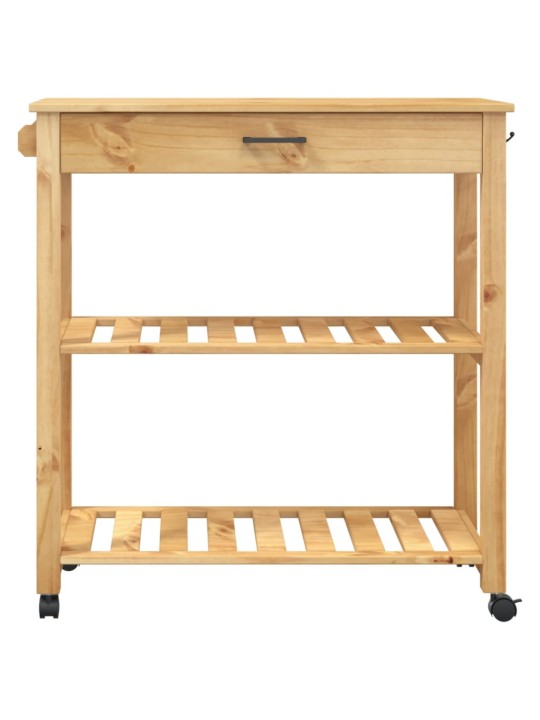 Kuchyňský vozík MONZA 84 x 40 x 90 cm masivní borové dřevo