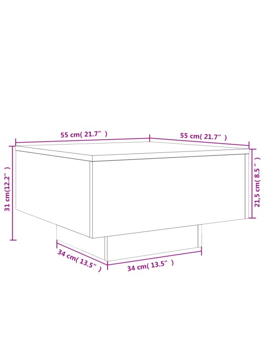 Konferenční stolek dub sonoma 55 x 55 x 31 cm kompozitní dřevo