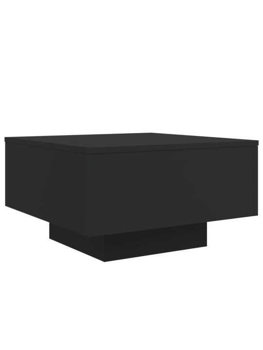 Konferenční stolek s LED osvětlením černý 55 x 55 x 31 cm