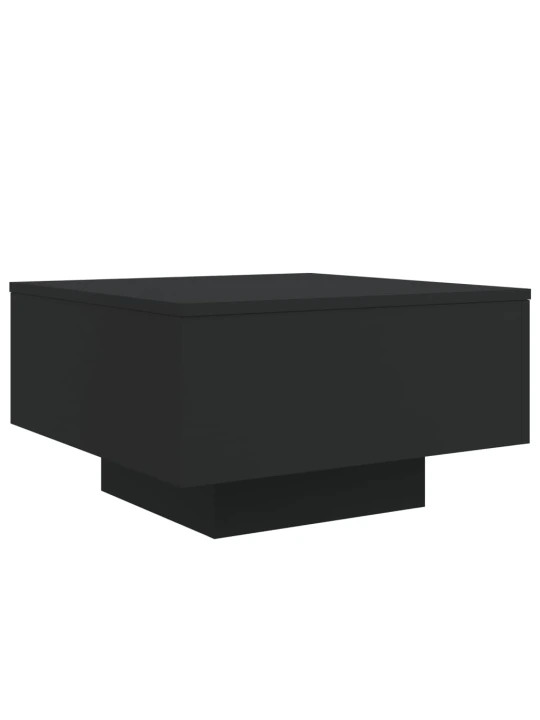 Konferenční stolek s LED osvětlením černý 55 x 55 x 31 cm