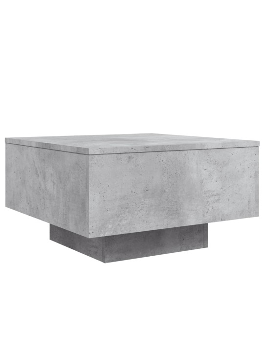 Konferenční stolek s LED osvětlením betonově šedý 55x55x31 cm