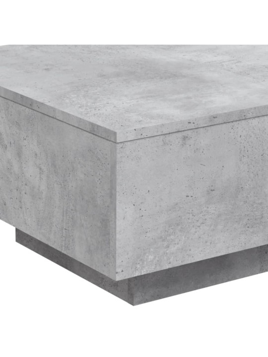 Konferenční stolek s LED osvětlením betonově šedý 55x55x31 cm