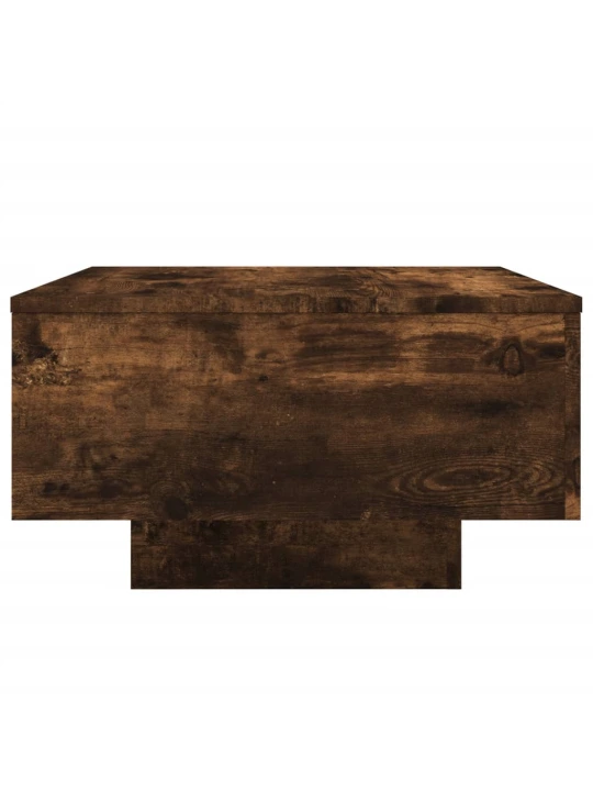 Konferenční stolek s LED osvětlením kouřový dub 55 x 55 x 31 cm