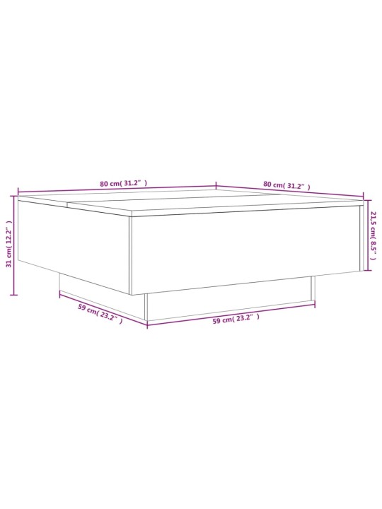 Konferenční stolek dub sonoma 80 x 80 x 31 cm kompozitní dřevo
