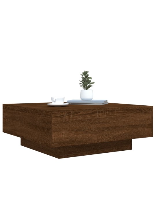 Konferenční stolek hnědý dub 80 x 80 x 31 cm kompozitní dřevo