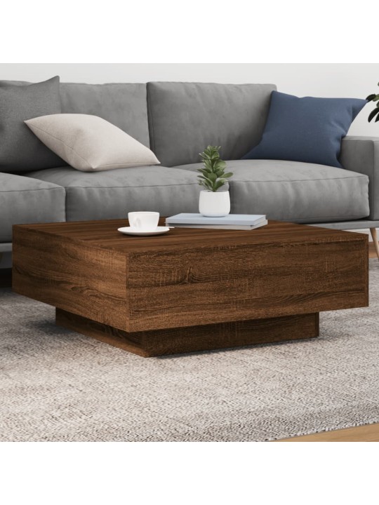 Konferenční stolek hnědý dub 80 x 80 x 31 cm kompozitní dřevo