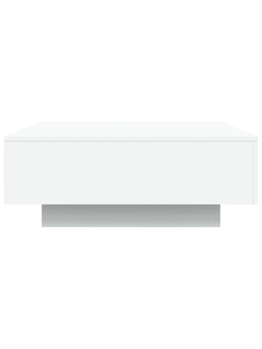 Konferenční stolek s LED osvětlením bílý 80 x 80 x 31 cm