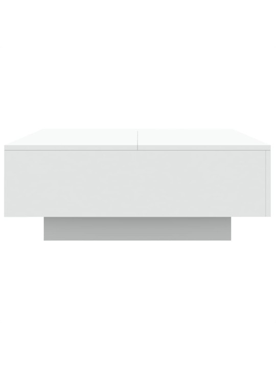 Konferenční stolek s LED osvětlením bílý 80 x 80 x 31 cm