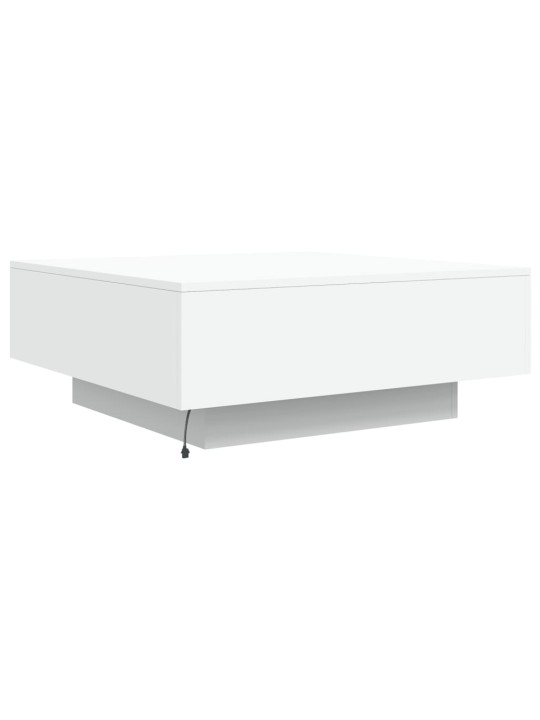 Konferenční stolek s LED osvětlením bílý 80 x 80 x 31 cm