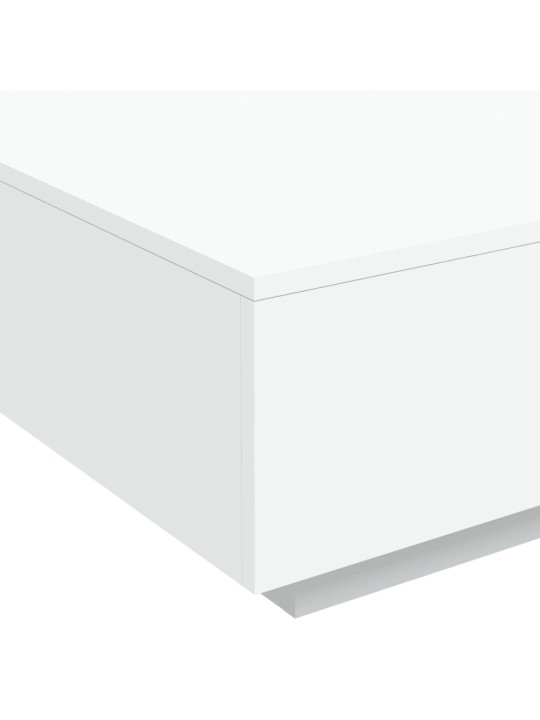 Konferenční stolek s LED osvětlením bílý 80 x 80 x 31 cm
