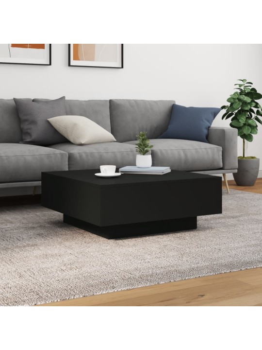 Konferenční stolek s LED osvětlením černý 80 x 80 x 31 cm