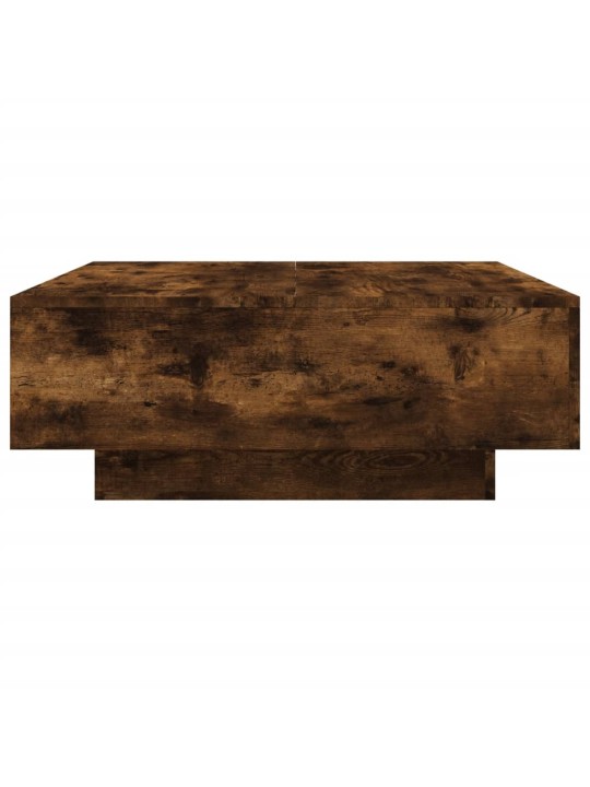 Konferenční stolek s LED osvětlením kouřový dub 80 x 80 x 31 cm