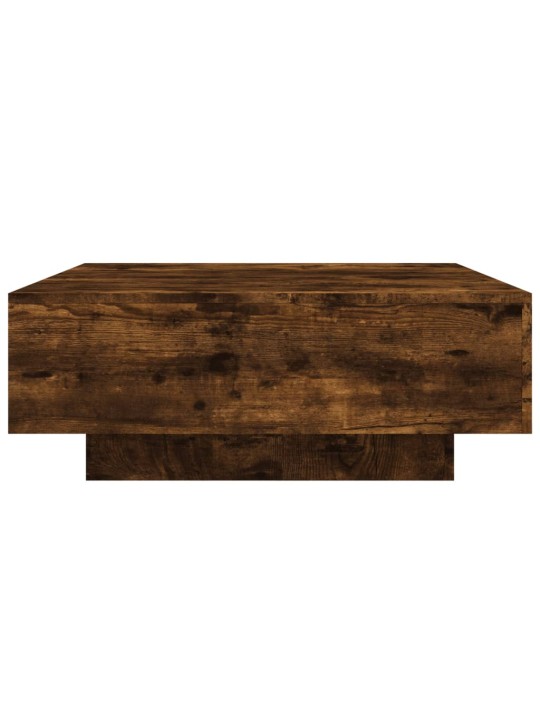 Konferenční stolek s LED osvětlením kouřový dub 80 x 80 x 31 cm