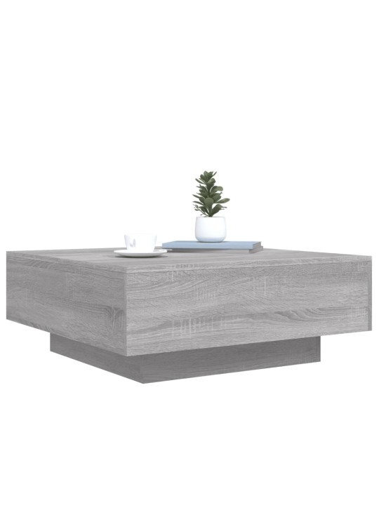Konferenční stolek s LED osvětlením šedý sonoma 80 x 80 x 31 cm