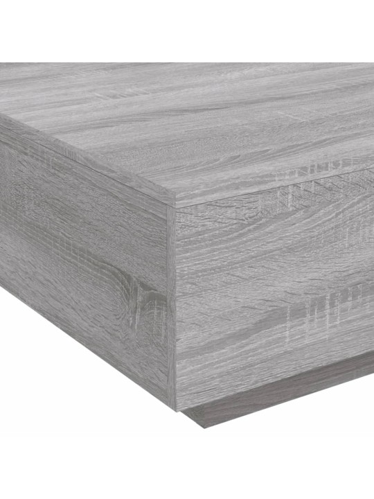 Konferenční stolek s LED osvětlením šedý sonoma 80 x 80 x 31 cm