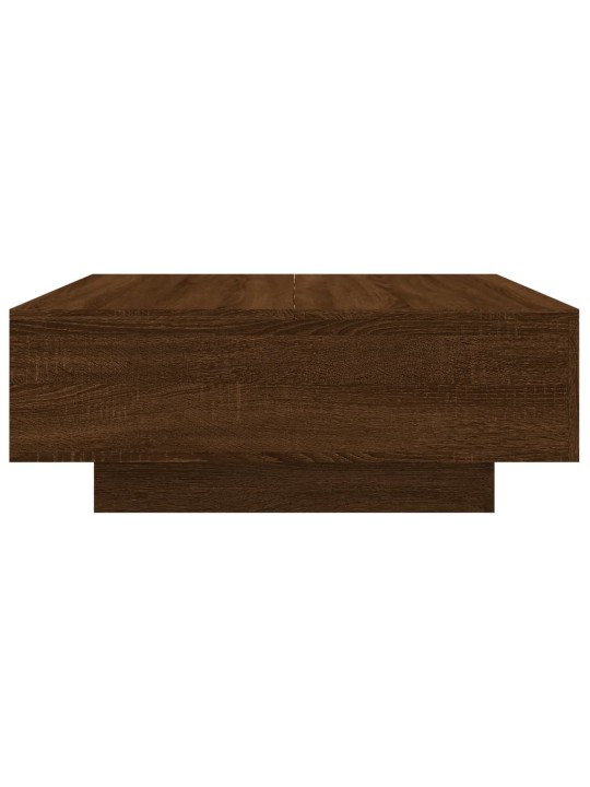 Konferenční stolek s LED osvětlením hnědý dub 80 x 80 x 31 cm