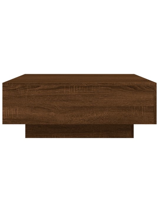 Konferenční stolek s LED osvětlením hnědý dub 80 x 80 x 31 cm