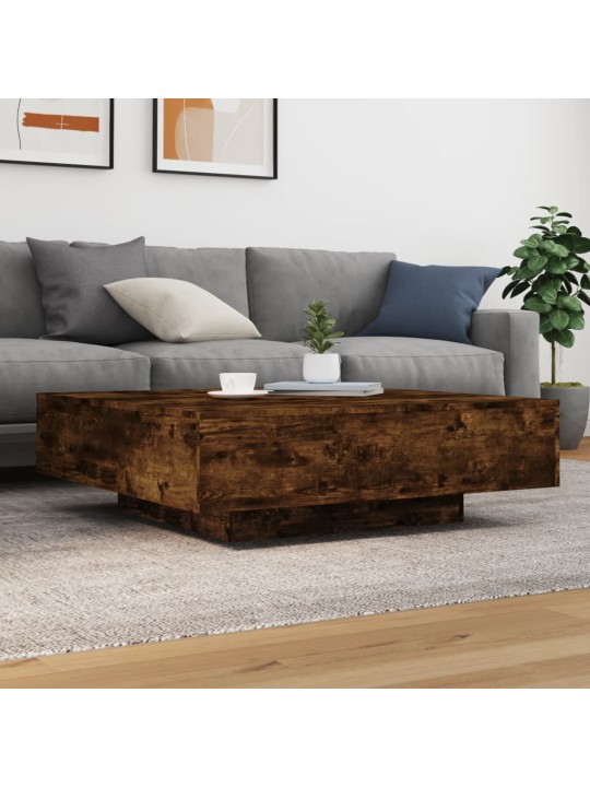 Konferenční stolek kouřový dub 100x100x31 cm kompozitní dřevo