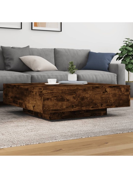 Konferenční stolek kouřový dub 100x100x31 cm kompozitní dřevo