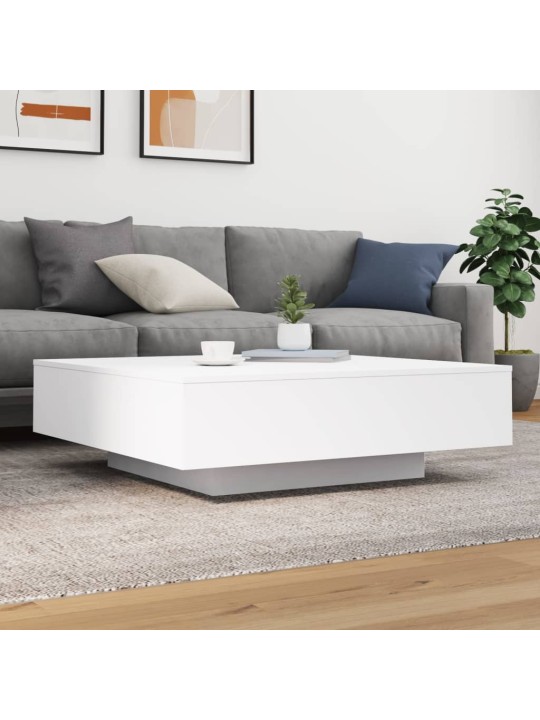 Konferenční stolek s LED osvětlením bílý 100 x 100 x 31 cm