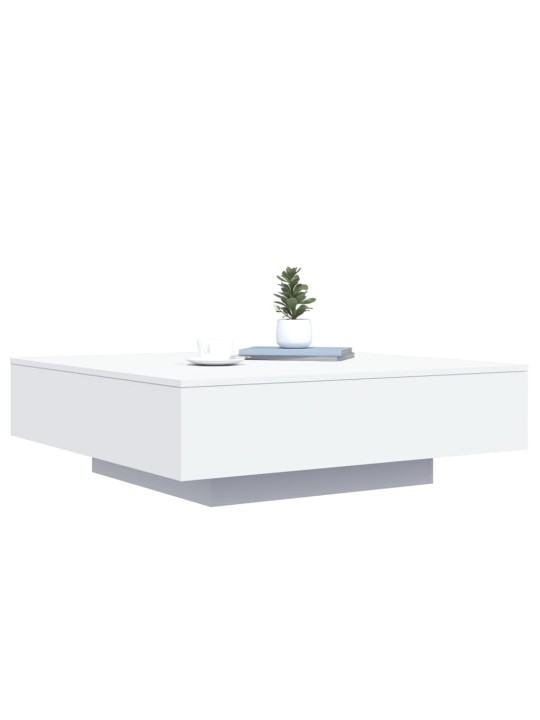 Konferenční stolek s LED osvětlením bílý 100 x 100 x 31 cm