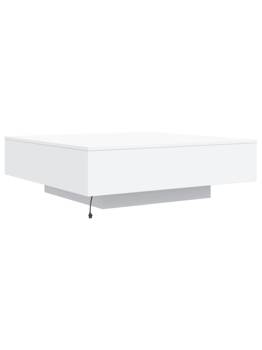 Konferenční stolek s LED osvětlením bílý 100 x 100 x 31 cm