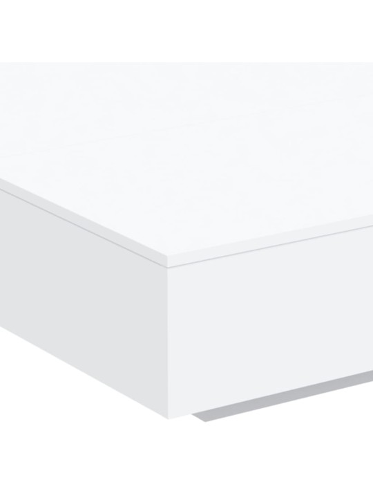 Konferenční stolek s LED osvětlením bílý 100 x 100 x 31 cm