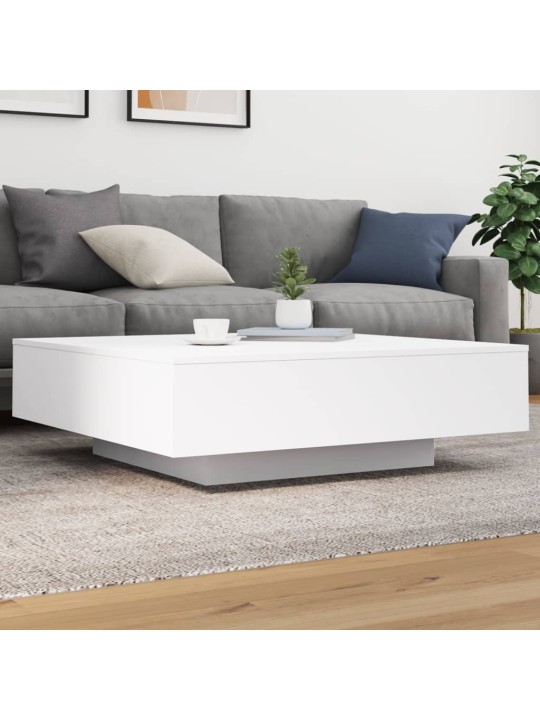 Konferenční stolek s LED osvětlením bílý 100 x 100 x 31 cm