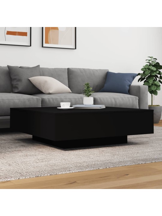 Konferenční stolek s LED osvětlením černý 100 x 100 x 31 cm