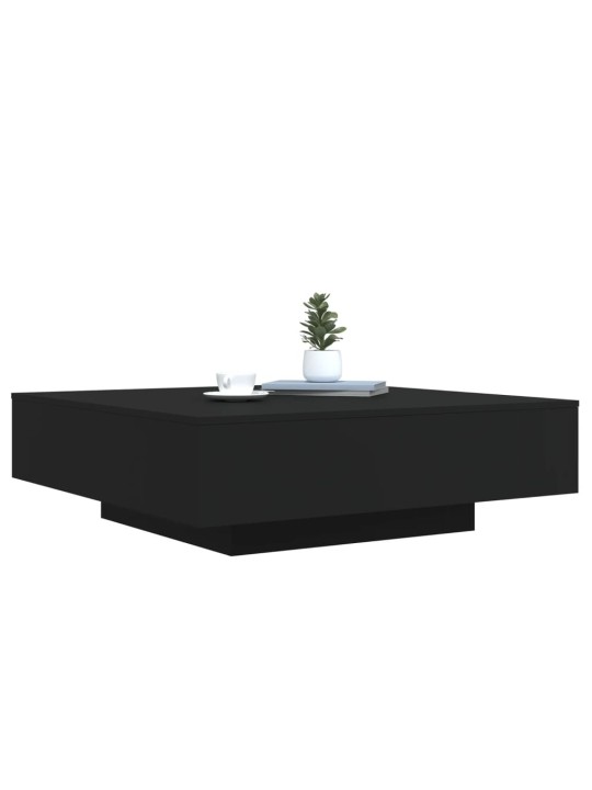 Konferenční stolek s LED osvětlením černý 100 x 100 x 31 cm