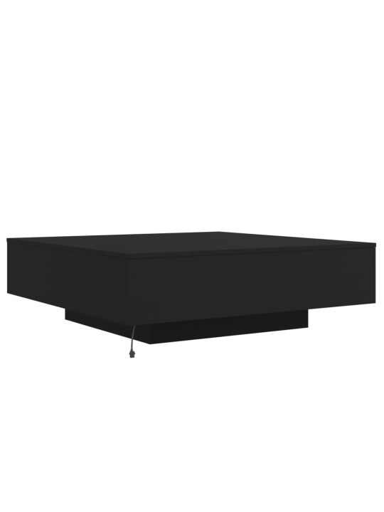 Konferenční stolek s LED osvětlením černý 100 x 100 x 31 cm