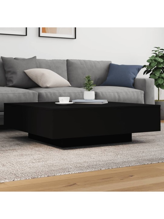 Konferenční stolek s LED osvětlením černý 100 x 100 x 31 cm