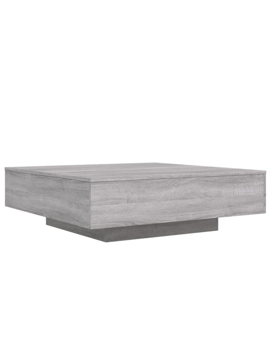 Konferenční stolek s LED osvětlením šedý sonoma 100x100x31 cm