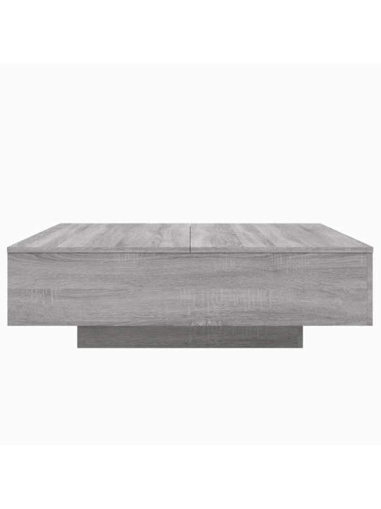 Konferenční stolek s LED osvětlením šedý sonoma 100x100x31 cm
